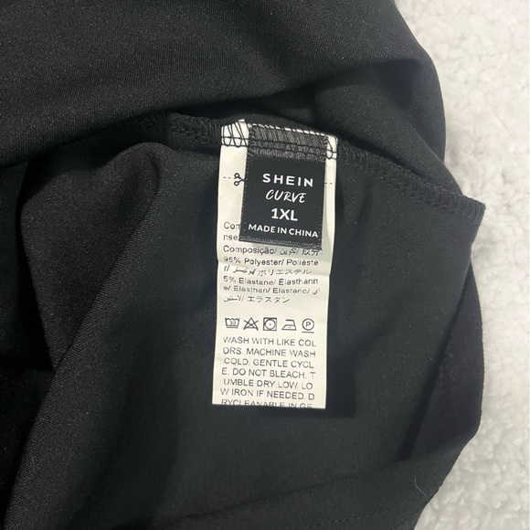 Shein Curve black dress with silver straps and accents. - Picture 4 of 8